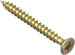 ForgeFix Multi-Purpose Single Thread Screws | 4.0 x 40mm | Zinc Yellow Passivated | Box 200