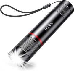 Blukar LED Torch Rechargeable, 2000L Super Bright Adjustable Focus Flashlight, 4 Lighting Modes, Long Battery Life, Waterproof Pocket Size Torch for Power Cuts, Emergency, Camping, Hiking, Outdoor [Energy Class A+++]