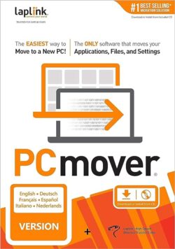 Laplink PCmover Professional 11 – Easily Transfer Files to New Computer – Efficient Migration of Applications from Old PC to a New PC – Data Transfer Software – Includes Ethernet Cable – 1 Use