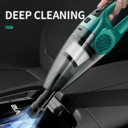 Powerful 12V Car Vacuum Cleaner with Detachable Hose and Accessories – Efficient Cleaning for Car Seats and Interior