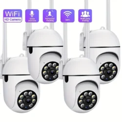 Wireless Dual Band Wifi Camera, 355-degree Panoramic IP Camera, Smart Home Surveillance Camera, With Motion Detection Alarm, Night Vision, Two-way Communication, Indoor Monitoring, And Security Camera