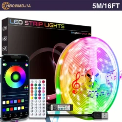 HBOWMDJIA LED Lights For Bedroom, 4.88meter-30.48meter Smart APP Control Music Sync Color Changing Strip Lights With Remote And Timing, For Room Home Party Decoration, Dormitory Decor, Halloween Decor, Christmas Decor, Holiday Gifts