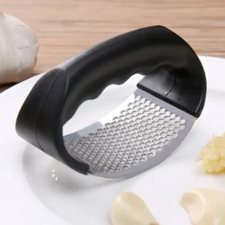 Stainless Steel Garlic Press: Manual Garlic Mincer, Multifunctional Kitchen Gadget, No Electricity Needed – Durable Handheld Garlic Crusher Tool